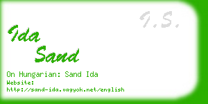 ida sand business card